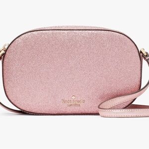 Kate Spade Glimmer Mitten Pink Oval Crossbody Bag KE459 Purse NWT $299 Retail